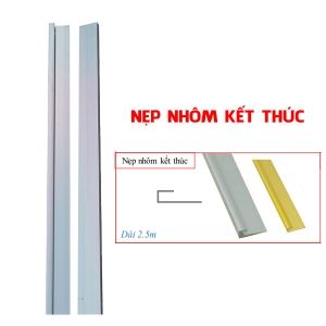 Nẹp nhôm kết thúc sàn gỗ tấm ốp lam sóng vàng inox