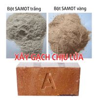 Bột samot (Sa mốt) chịu lửa màu trắng và vàng là vữa xây chịu nhiệt độ 1570°C